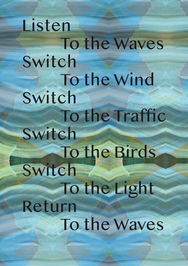 Alexandre Joly's work-instruction as part of the Biennial of Art and Urban Nature (re)connecting.earth - Beyond Water, 2023 Listen to the Waves, Alexandre Joly