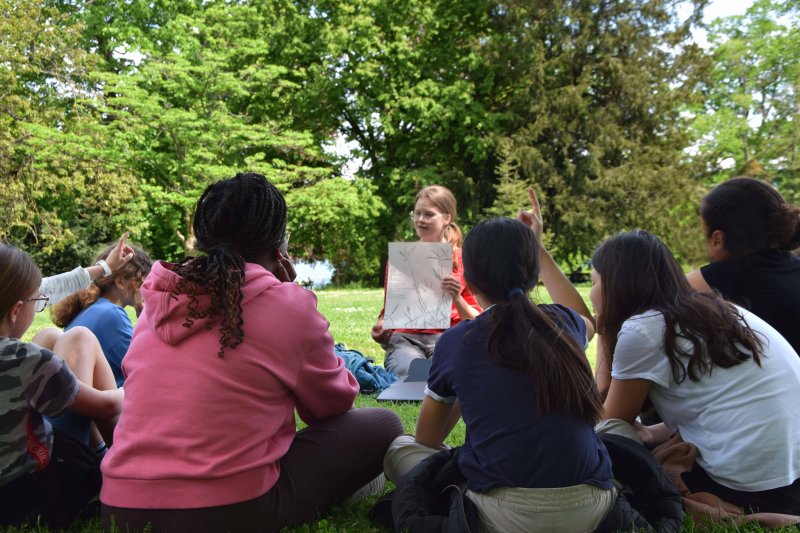 Duchamp in the garden workshop, park session, Geneva, 2023