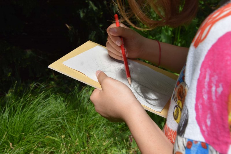 Duchamp in the garden workshop, outdoor session, Geneva, 2023