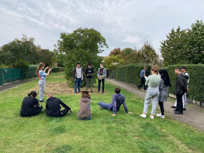 Workshop mit Sekundarschulklassen in den Kleingärten in Berlin